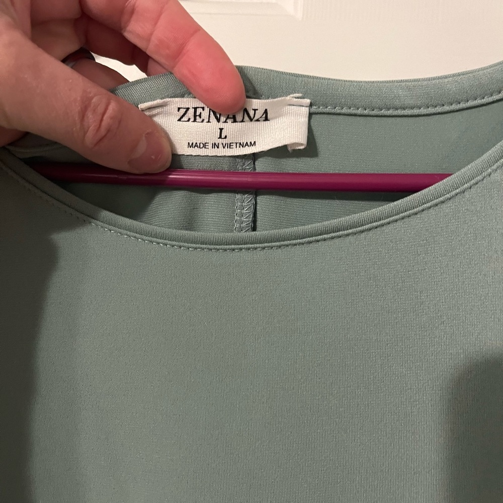 Sage green top